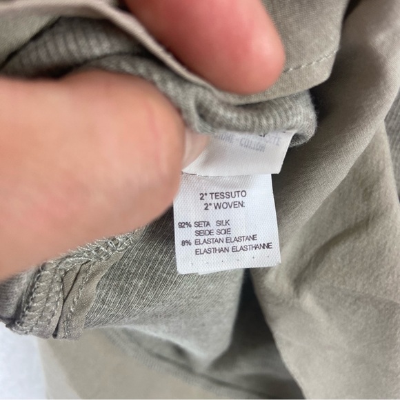 Brunello Cucinelli taupe tan knit side button asymmetrical tank top. Size XL - Picture 4 of 11